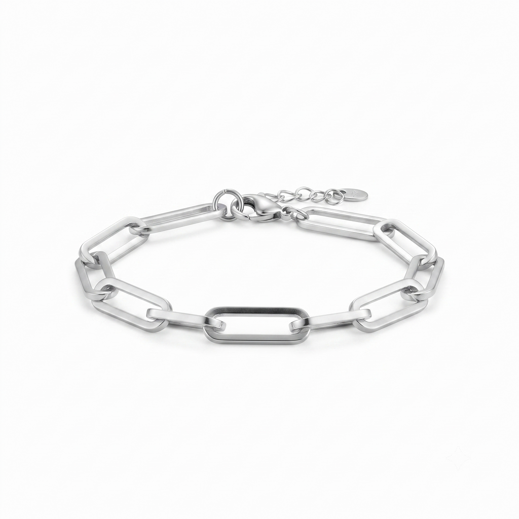 Klasikinė sidabrinė „Paperclip“ apyrankė